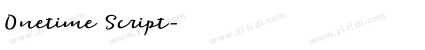 Onetime Script字体转换
